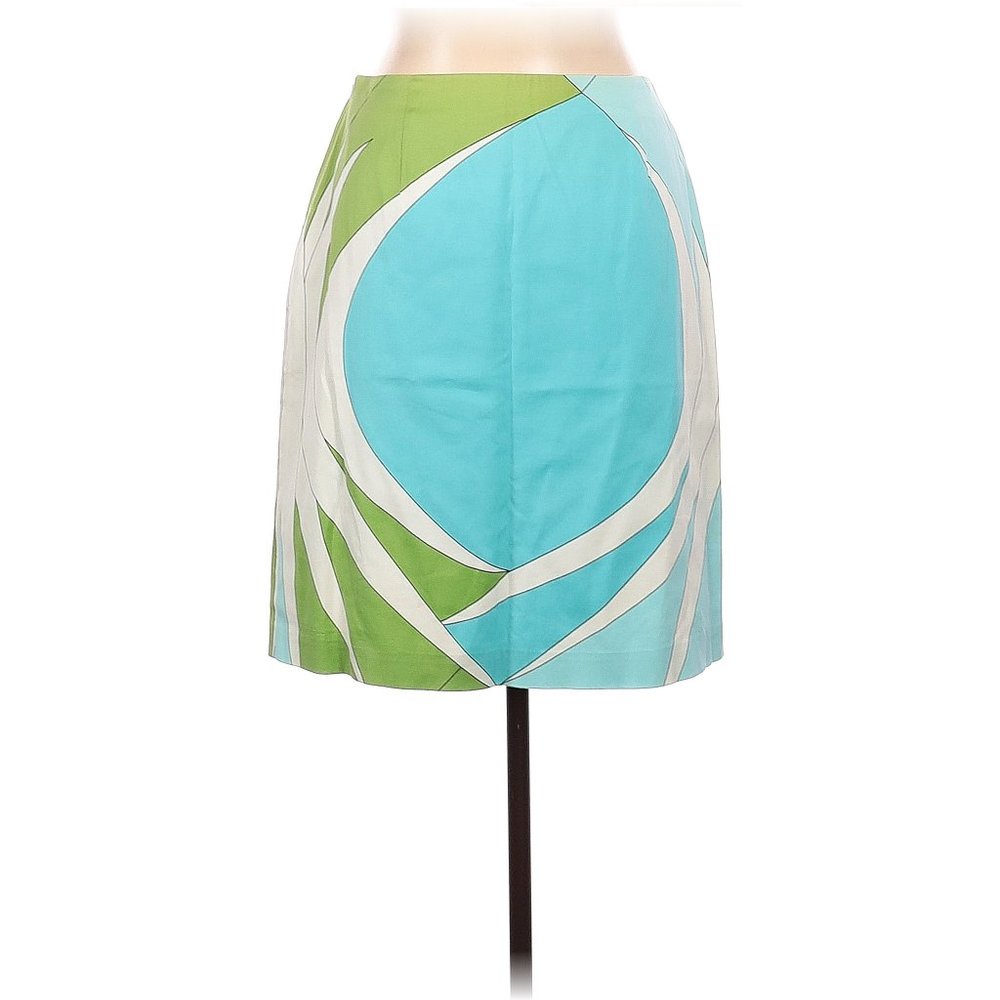 Talbots Abstract Print Cotton Skirt Size 10